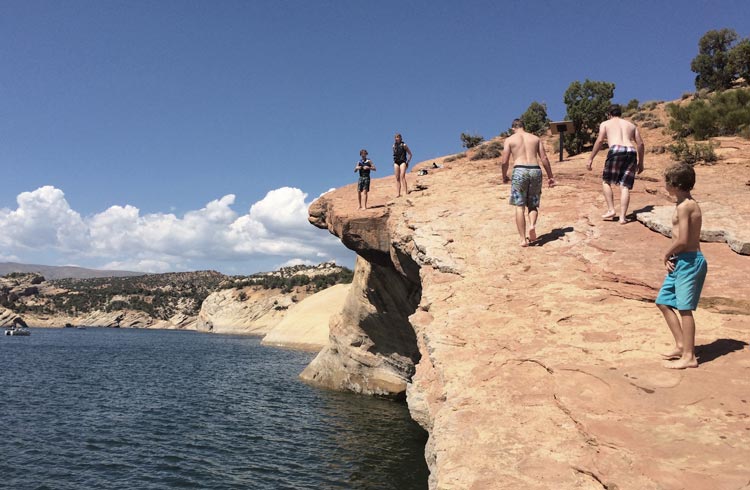 Cliff at reservoir in Vernal